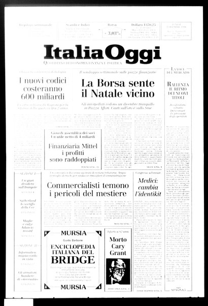 Italia oggi : quotidiano di economia finanza e politica